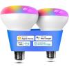 imageMeross Smart Light Bulb BR30 Flood WiFi LED Bulbs Compatible with Apple HomeKit Alexa Google Assistant ampamp SmartThings Dimmable E26 Multicolor 2700K6500K RGBCW 1300 Lumens 100W Equivalent 2 Pack