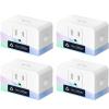 imagemeross Matter Smart Plug Energy Monitoring Smart Outlet WiFi Plug Work with Alexa Apple HomeKit Google with Schedule Timer 15A1800W 100 Privacy Matter Smart Home App ampamp Voice Control 4 PackUpgraded Matter Plug 4 Pack