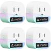 imagemeross Matter Smart Plug Mini Easy Setup 100 Privacy Smart Outlet Compact Size Support Apple Home Alexa Google Home with Schedule and Timer App and Voice Control 24G WiFi Only 2 PackMatter Plug 4 Pack