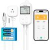 imagemeross Smart Temperature Controller 15A 1800W Smart WiFi Thermostat Controlled Outlet Plug Works with Apple Home Alexa Google Home for Heating Cooling Homebrew Fermentation Reptiles GreenhouseNew Temperature Controller