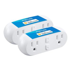 Meross Wi-Fi Dual Smart Plug, 15A 2-in-1 Smart Outlet, Support Apple HomeKit, Siri, Alexa, Echo, Google Home and SmartThings, Voice & Remote Control, Timer, No Hub Required, 2.4G Only, 1 Pack(1)
