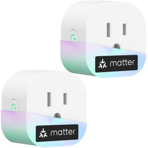 meross Matter Smart Plug Mini, Easy Setup, 100% Privacy Smart Outlet, Compact Size, Support Apple Home, Alexa, Google Home with Schedule and Timer, App and Voice Control, 2.4G Wi-Fi Only (2 Pack)(Matter Plug 2 Pack)