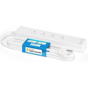 meross Smart Power Strip WiFi Surge Protector Power Bar, Alexa Google Home & IFTTT Supported, Remote Control, 4 AC Outlet and 4 USB Port, 16A