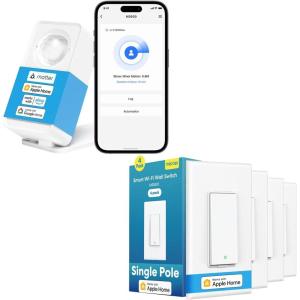 meross Matter Human Presence Sensor+meross Smart Light Switch 4 Pack