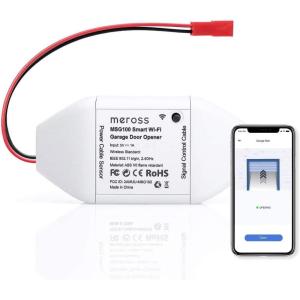meross Smart WiFi Garage Door Opener Remote, App Control, Works with Alexa, Google Assistant and SmartThings, No Hub Needed（Non HomeKit Versions）(MSG100)