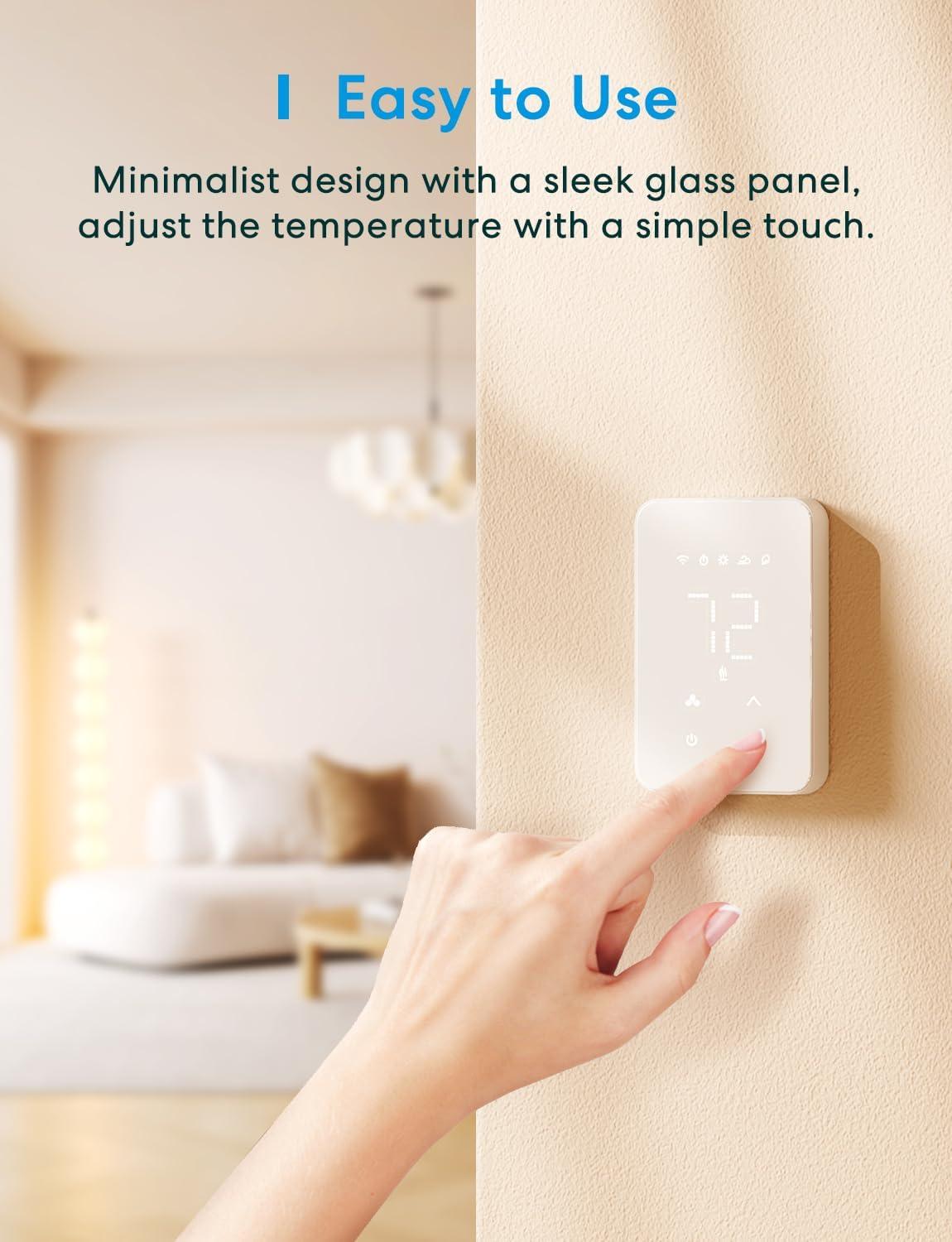 imagemeross Matter Smart Thermostat for Electric Baseboard Heater Energy Saving Programmable WiFi Thermostat for House Works with Alexa HomeKit Google SmartThings App ampamp Voice Control for Smart Home